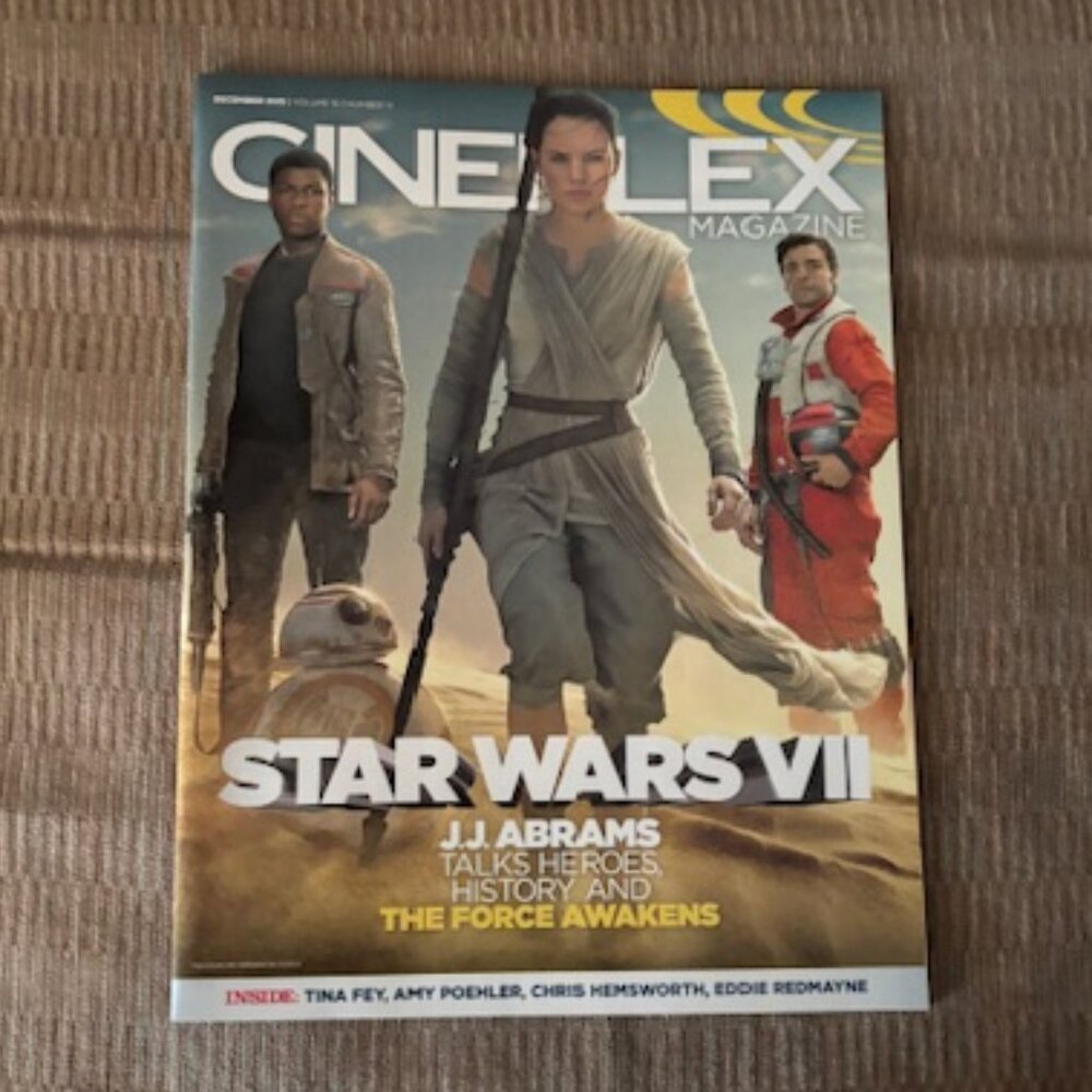 2/$40 CINEPLEX Magazine Star Wars VOL 16 No 11 Fey Poehler Hemsworth Dec 2015